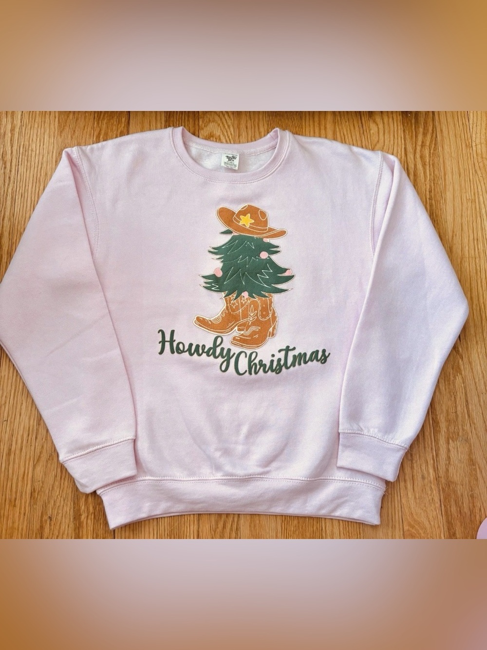Pacific & Co Girls ‘Howdy Christmas’ Sweatshirt - Pink - XL